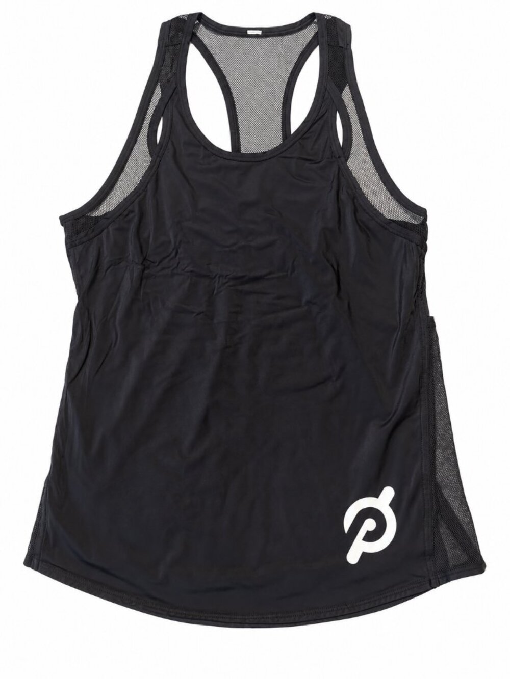 Peloton x lululemon Black Layered Mesh Racerback Tank Size 6